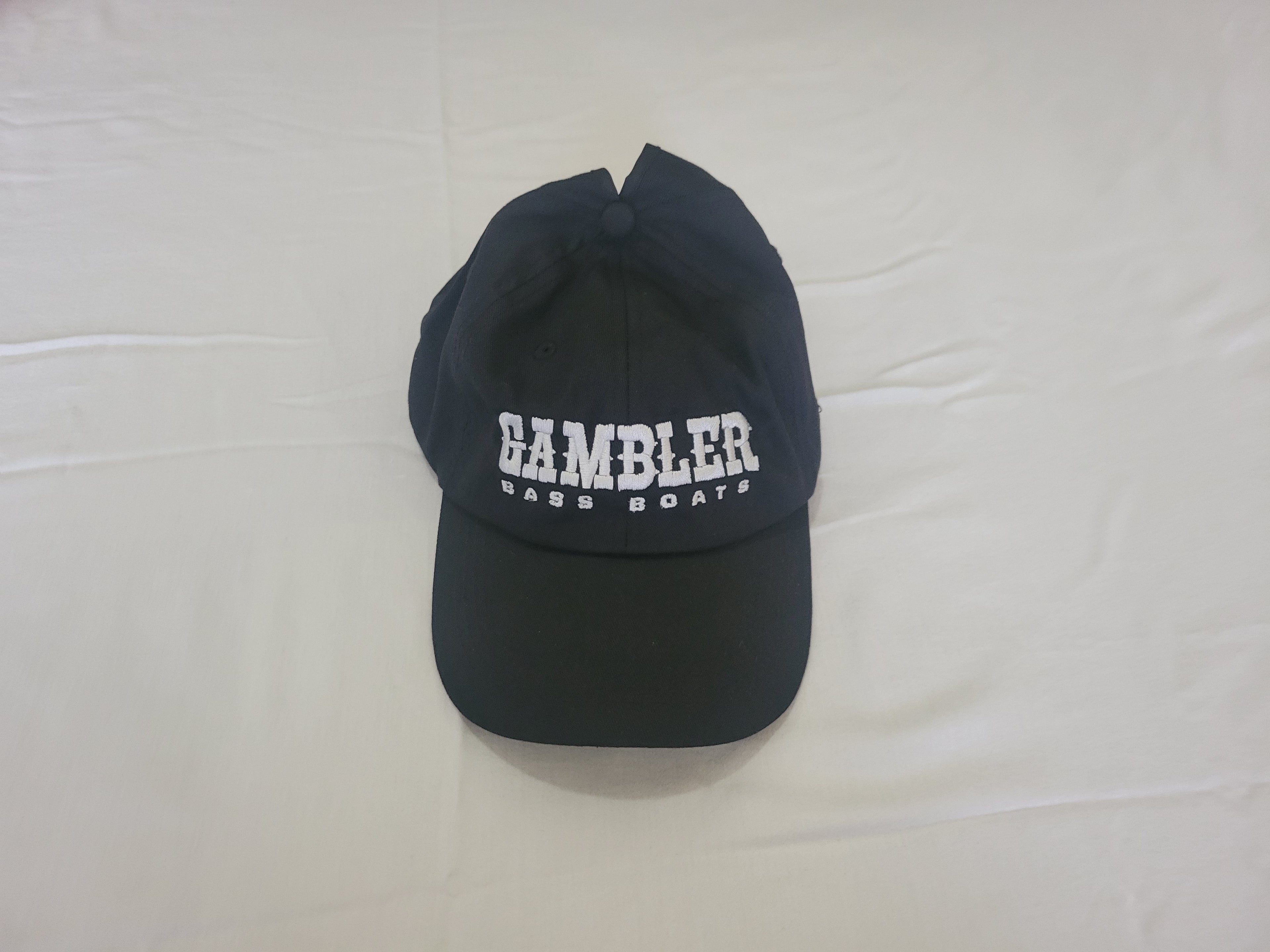 Black with white Ladies High Ponytail Cap