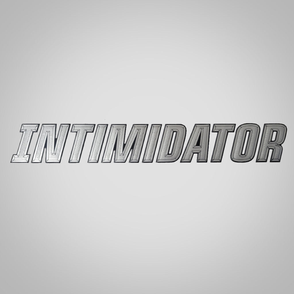 INTIMIDATOR Logo Stickers Embossed 3-1/2” x 23” SILVER