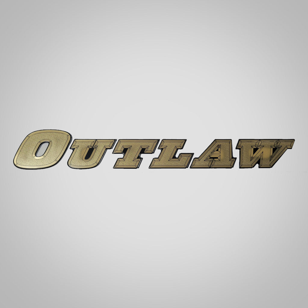 OUTLAW Logo Stickers Embossed 3-1/2” x 24” GOLD