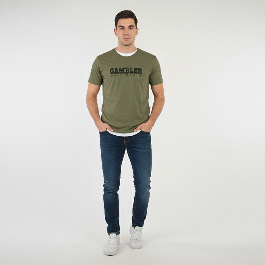 Mens Military Green Softstyle Short Sleeve T-Shirt