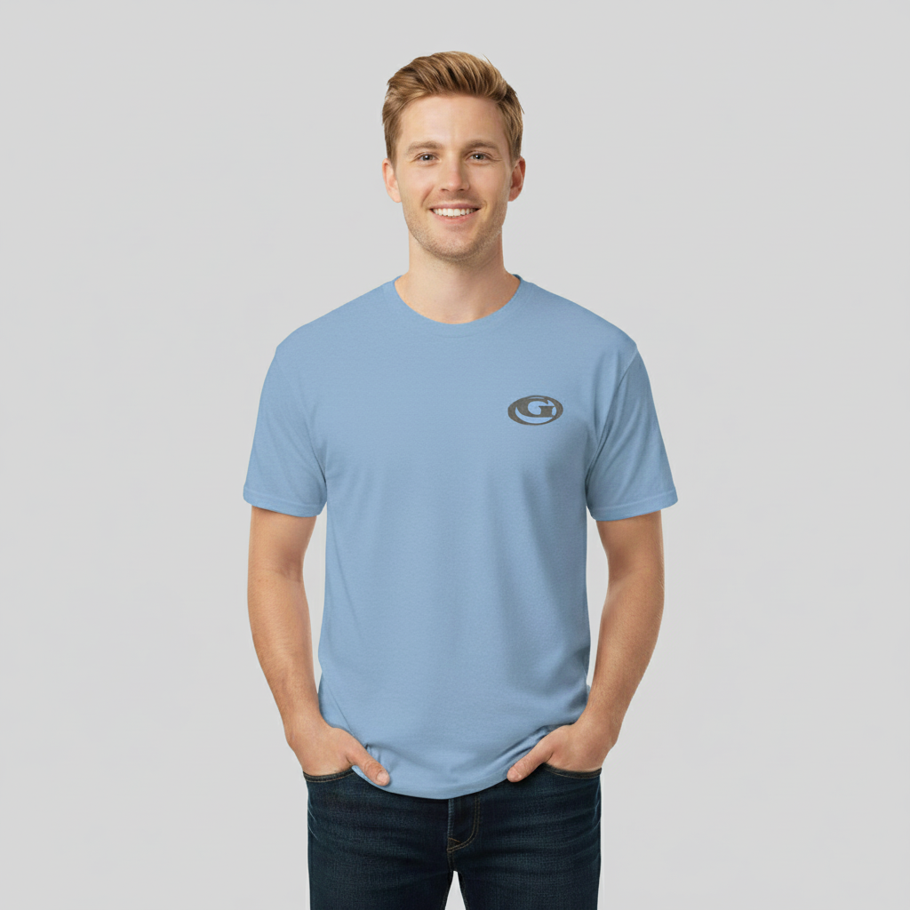 Blue Short Sleeve Shirt Design Two