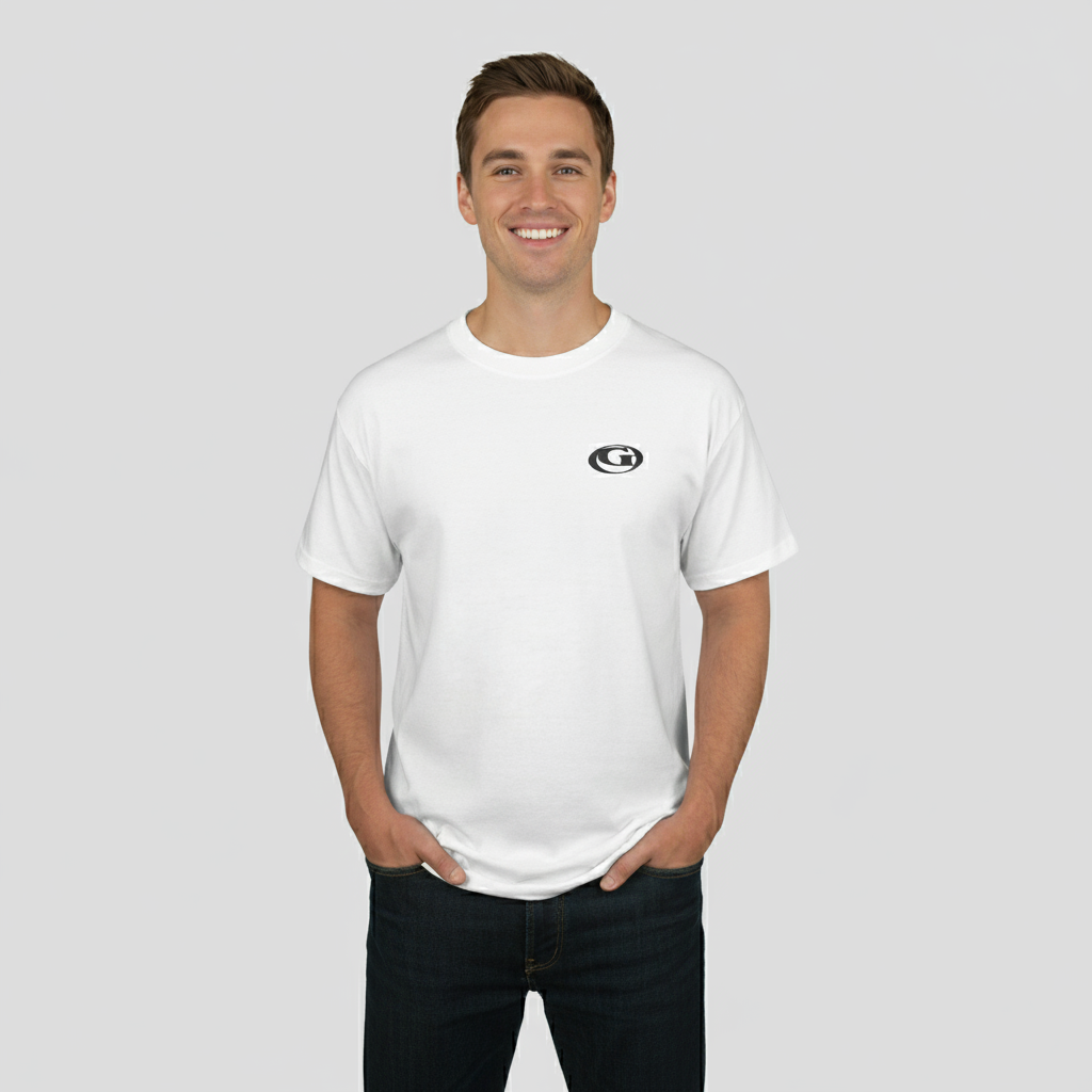 White Short Sleeve Shirt Design Two