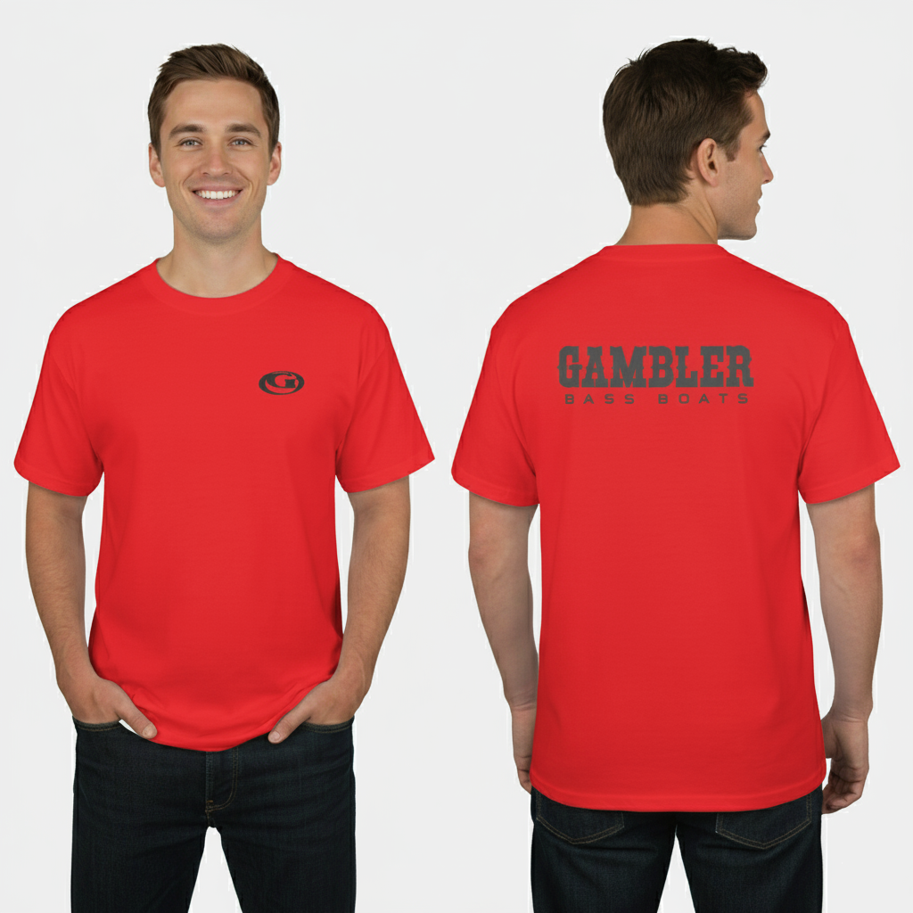 Red Short Sleeve Shirt Design Two
